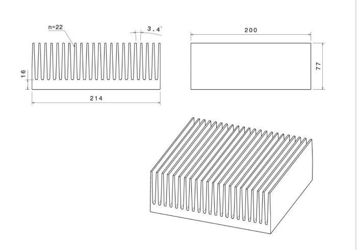 inverter extruded heatsink